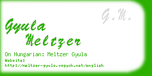 gyula meltzer business card